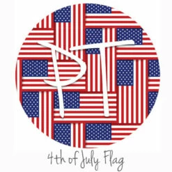 12"x12" Patterned Heat Transfer Vinyl - 4th Of July Flag