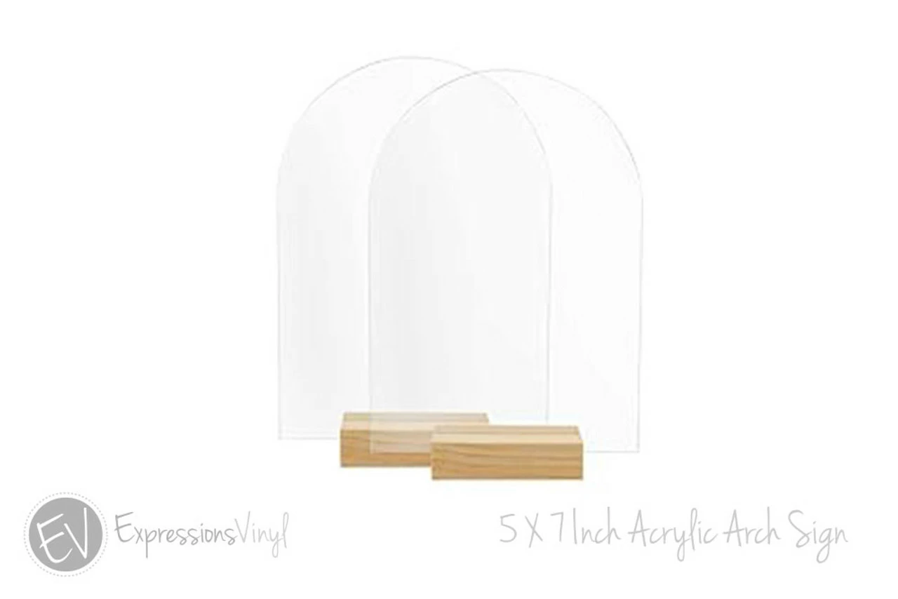 5"x7" Acrylic Arch Sign - 2pk. 3 5"x7" Acrylic Arch Sign - 2pk.
