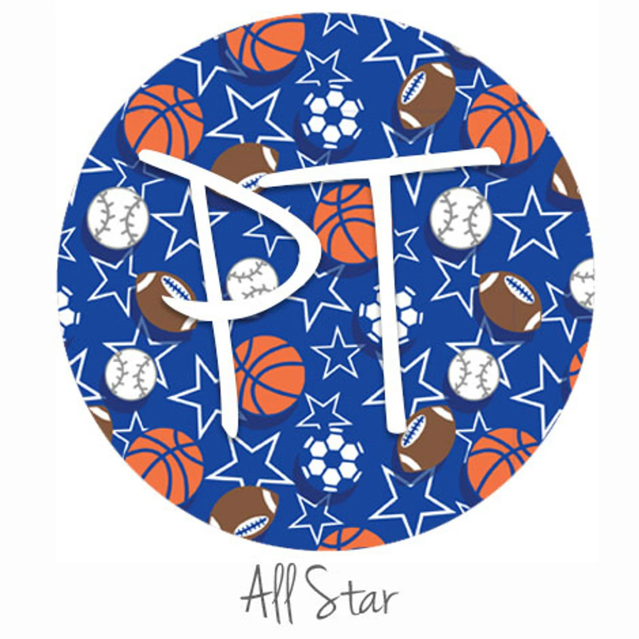 12"x12" Patterned Heat Transfer Vinyl - All Star 3 12"x12" Patterned Heat Transfer Vinyl - All Star