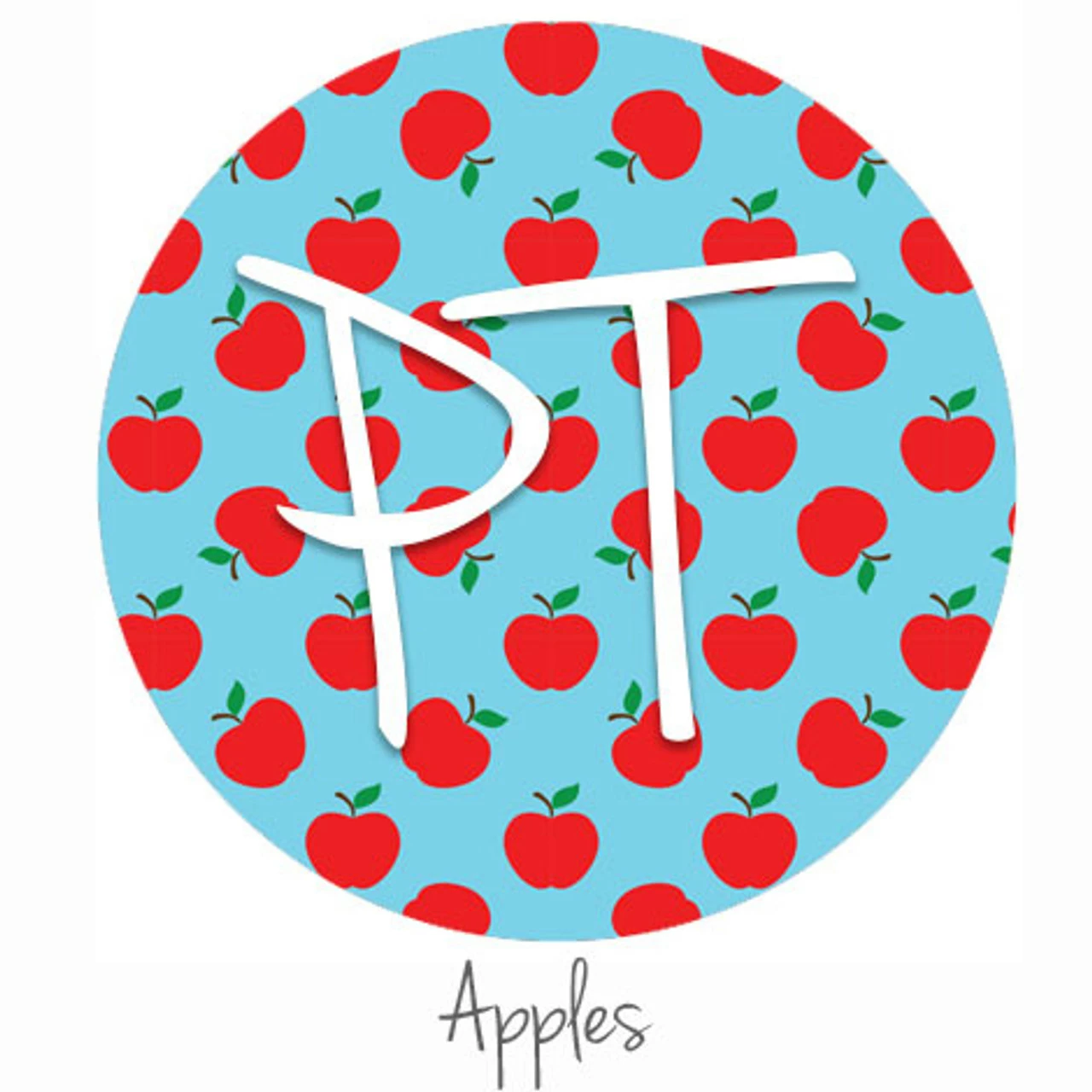 12"x12" Patterned Heat Transfer Vinyl - Apples 3 12"x12" Patterned Heat Transfer Vinyl - Apples