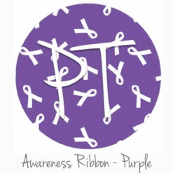 12"x12" Patterned Heat Transfer Vinyl - Awareness Ribbon - Purple