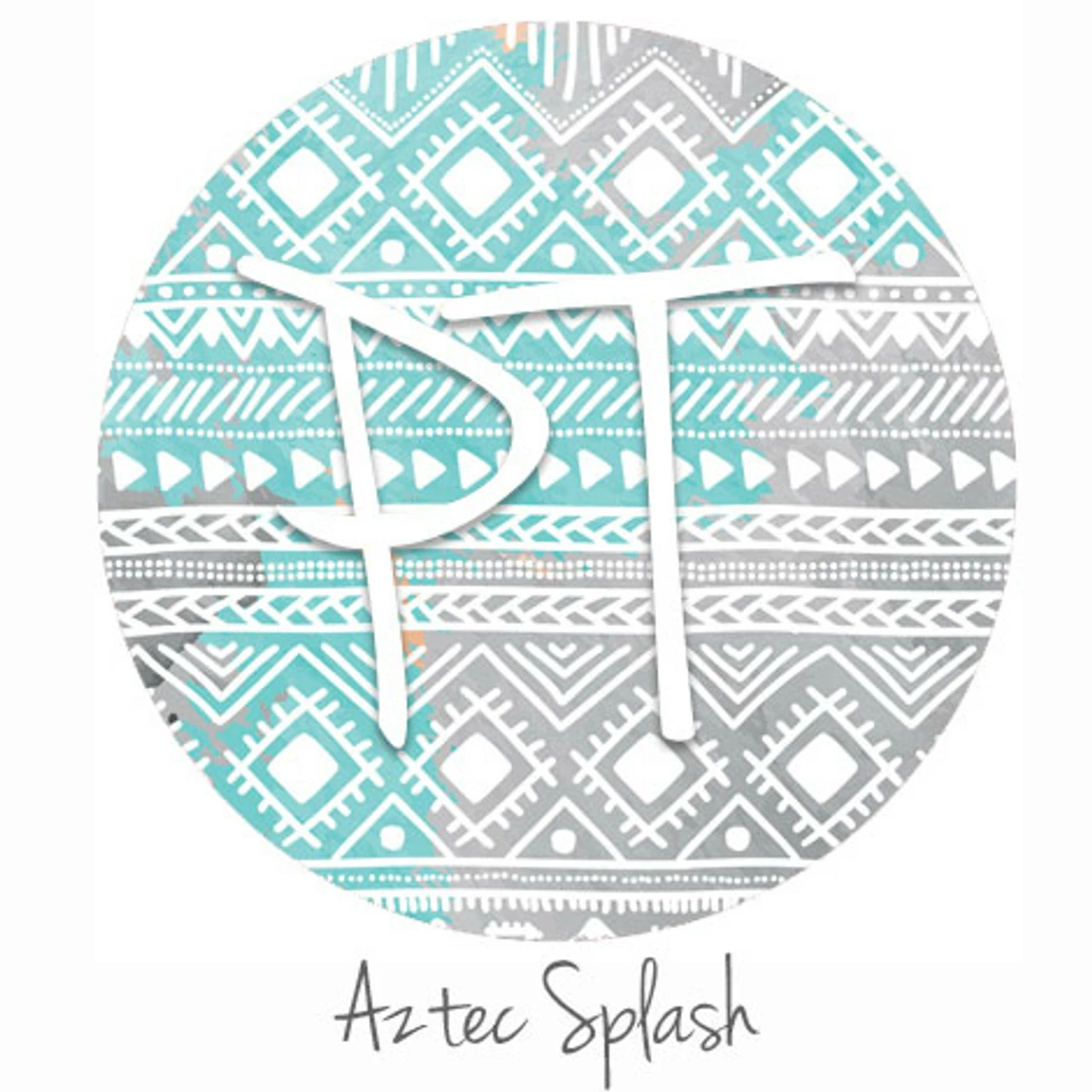 12"x12" Patterned Heat Transfer Vinyl - Aztec Splash 3 12"x12" Patterned Heat Transfer Vinyl - Aztec Splash