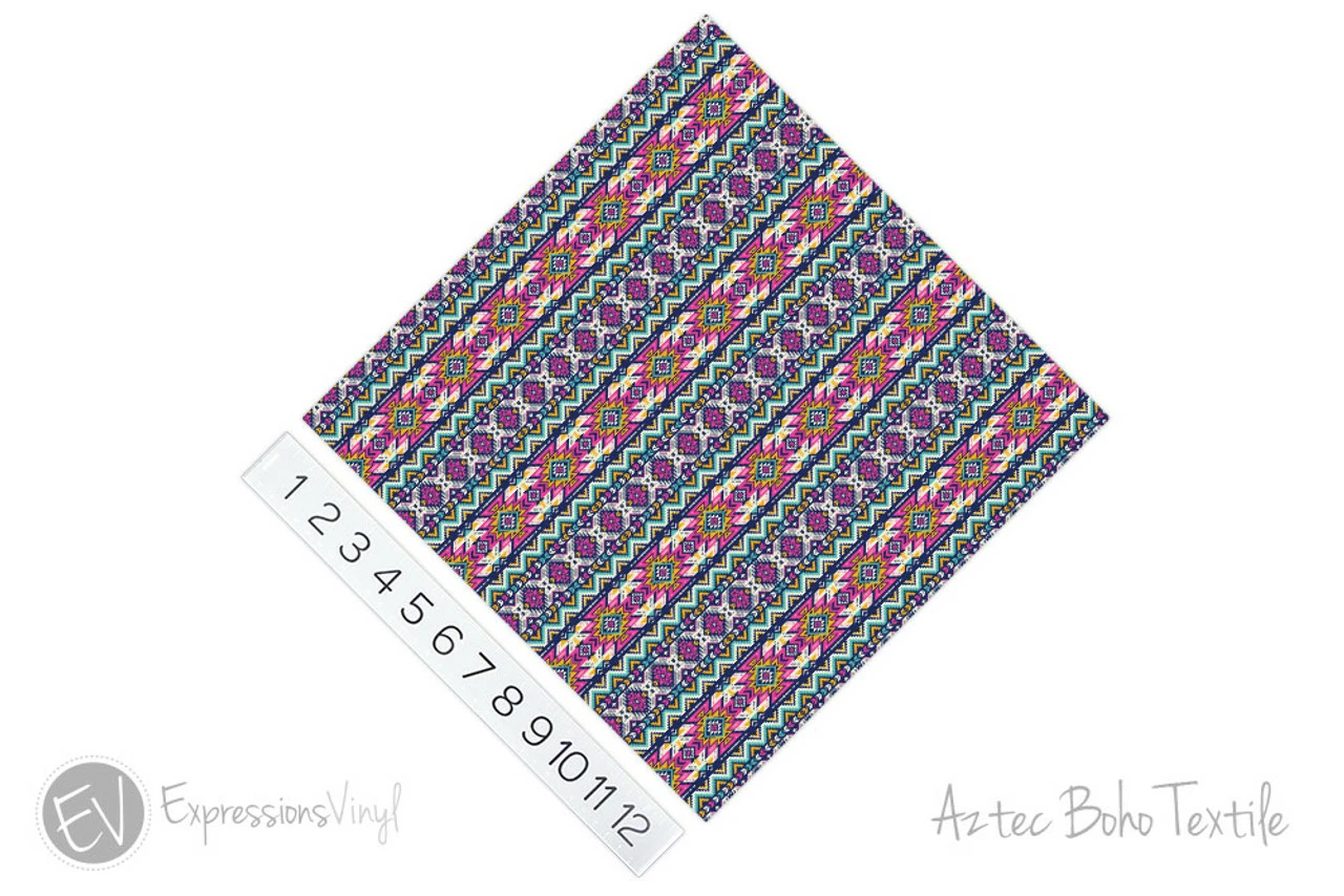 12"x12" Patterned Heat Transfer Vinyl - Aztec Boho Textile 4 12"x12" Patterned Heat Transfer Vinyl - Aztec Boho Textile - Image 2