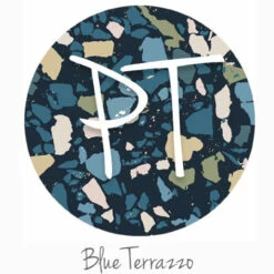 12"x12" Patterned Heat Transfer Vinyl - Blue Terrazzo