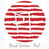 12"x12" Patterned Heat Transfer Vinyl - Brush Strokes - Red