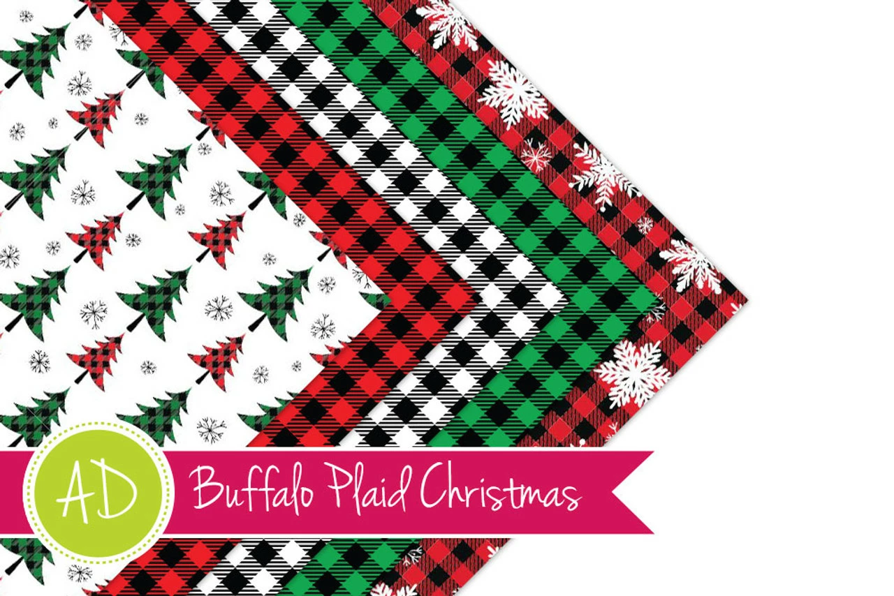 Buffalo Plaid Christmas - Permanent Patterned Vinyl Collection 3 Buffalo Plaid Christmas - Permanent Patterned Vinyl Collection