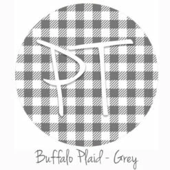 12"x12" Patterned Heat Transfer Vinyl - Buffalo Plaid - Grey