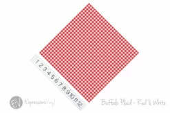 12"x12" Patterned Heat Transfer Vinyl - Buffalo Plaid -Red/White -EXPRESSIONS VINYL Sales BuffaloPlaid RedAndWhite 35681.1546882444