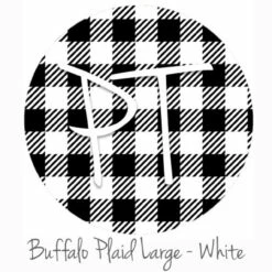 12"x12" Patterned Heat Transfer Vinyl - Buffalo Plaid Large - White