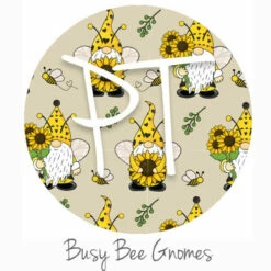 12"x12" Patterned Heat Transfer Vinyl - Busy Bee Gnomes