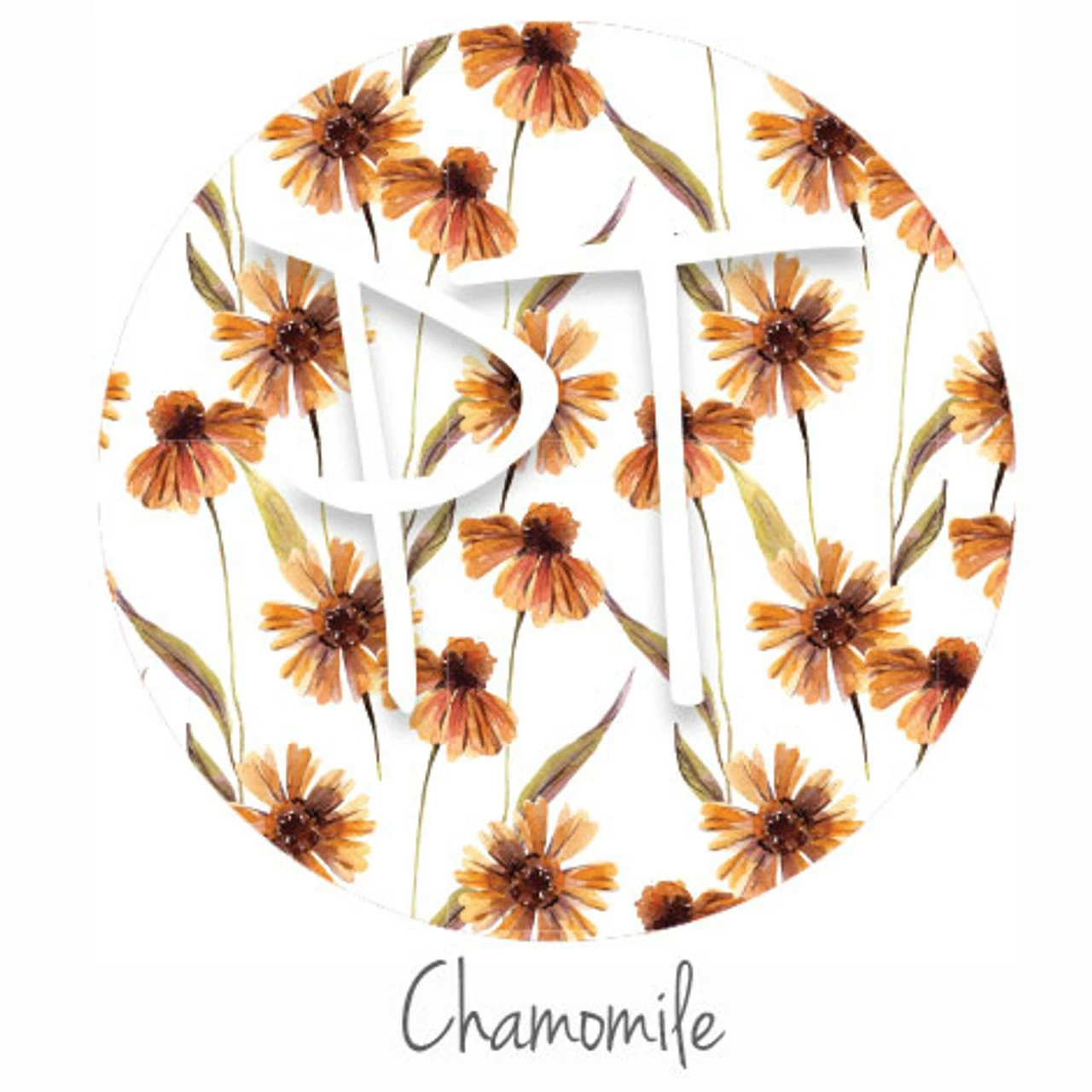 12"x12" Patterned Heat Transfer Vinyl - Chamomile 3 12"x12" Patterned Heat Transfer Vinyl - Chamomile