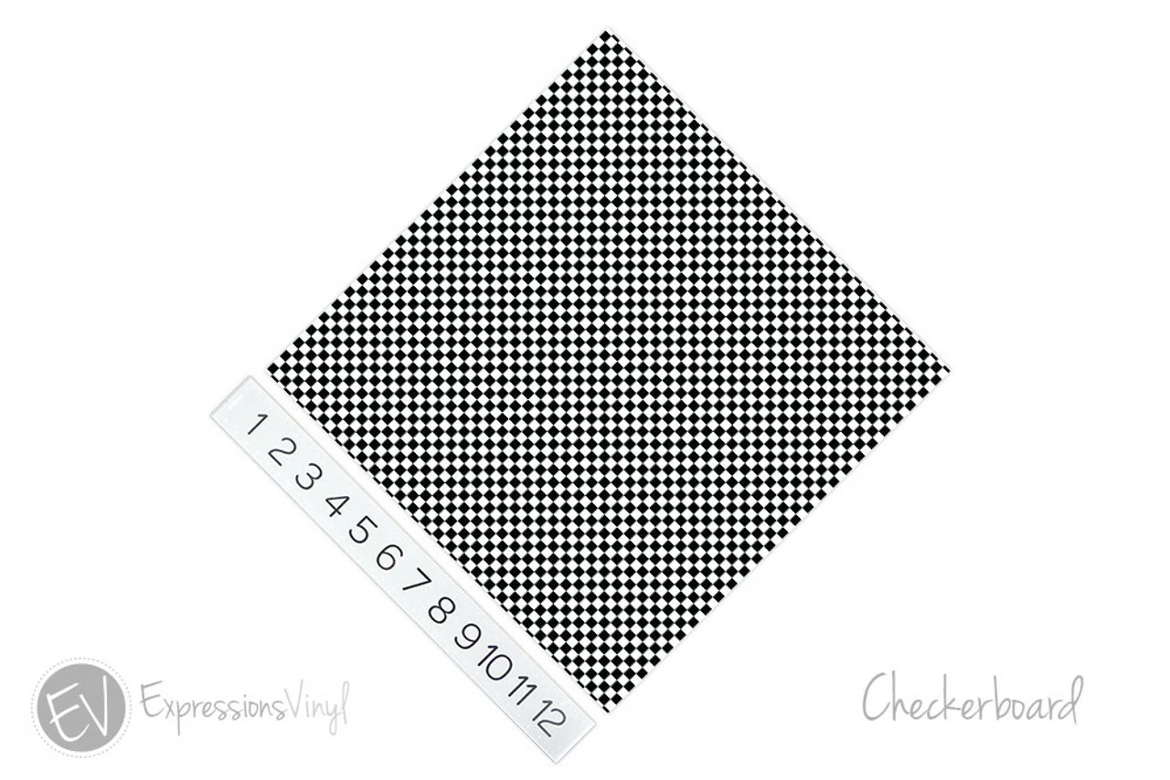 12"x12" Patterned Heat Transfer Vinyl - Checkerboard 4 12"x12" Patterned Heat Transfer Vinyl - Checkerboard - Image 2