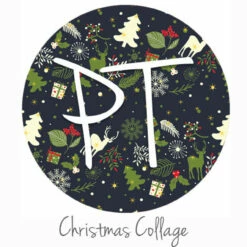 12"x12" Patterned Heat Transfer Vinyl - Christmas Collage