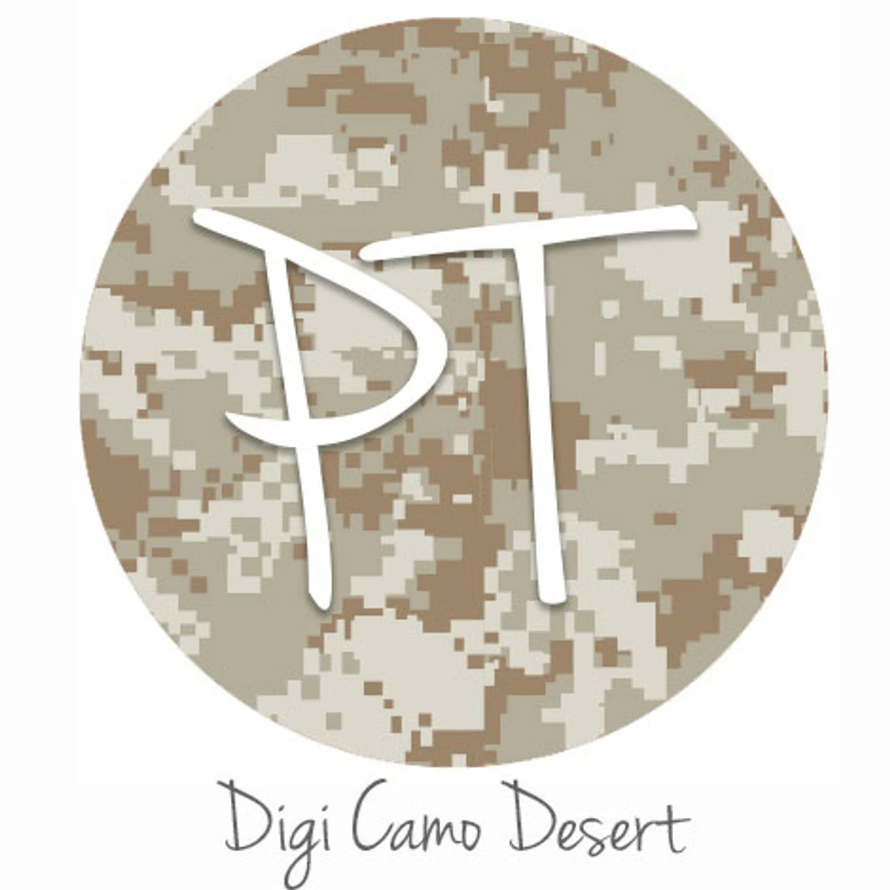 12"x12" Patterned Heat Transfer Vinyl - Digi Camo Desert 3 12"x12" Patterned Heat Transfer Vinyl - Digi Camo Desert