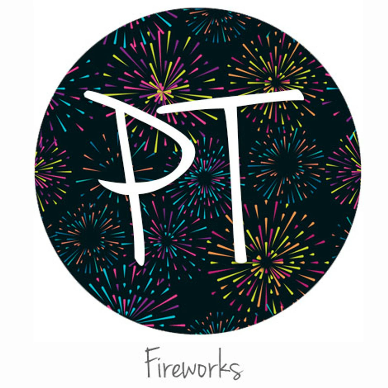12"x12" Patterned Heat Transfer Vinyl - Fireworks 3 12"x12" Patterned Heat Transfer Vinyl - Fireworks