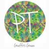 12"x12" Patterned Heat Transfer Vinyl - Green Graffiti -EXPRESSIONS VINYL Sales GraffitiGreen 31809.1529330649