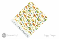 12"x12" Patterned Heat Transfer Vinyl - Happy Camper -EXPRESSIONS VINYL Sales Happy Camper Product Image 45461.1623884063
