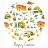 12"x12" Patterned Heat Transfer Vinyl - Happy Camper -EXPRESSIONS VINYL Sales Happy Camper 45195.1623884060