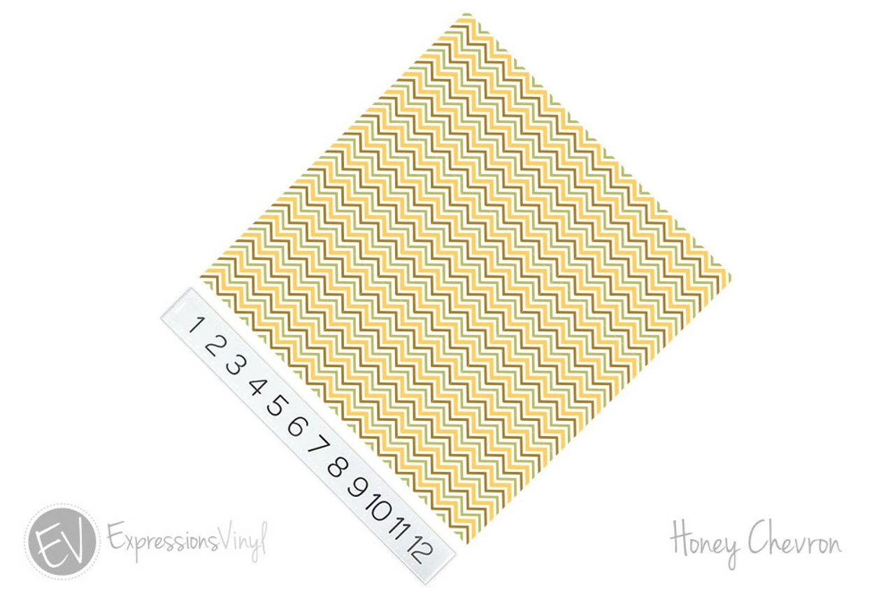 12"x12" Patterned Heat Transfer Vinyl - Honey Chevron 4 12"x12" Patterned Heat Transfer Vinyl - Honey Chevron - Image 2
