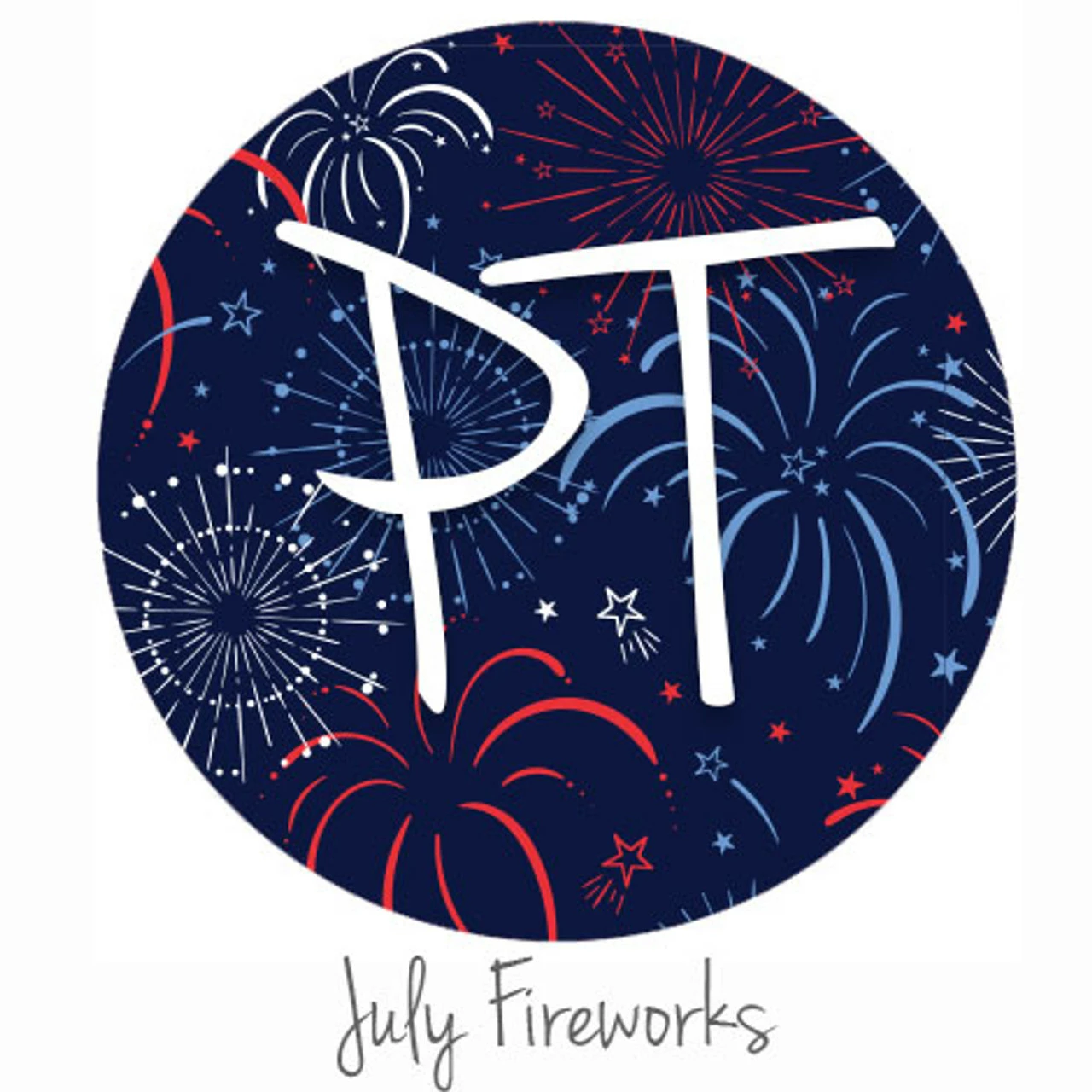 12"x12" Patterned Heat Transfer Vinyl - July Fireworks 3 12"x12" Patterned Heat Transfer Vinyl - July Fireworks