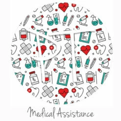 12"x12" Patterned Heat Transfer Vinyl - Medical Assistance
