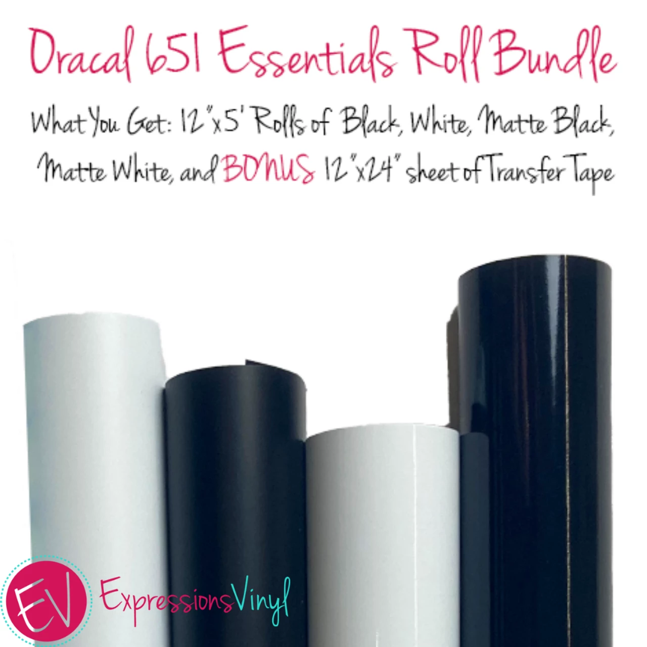 Oracal 651 Essentials 5ft. Roll Bundle (+ BONUS Transfer Tape) 3 Oracal 651 Essentials 5ft. Roll Bundle (+ BONUS Transfer Tape)
