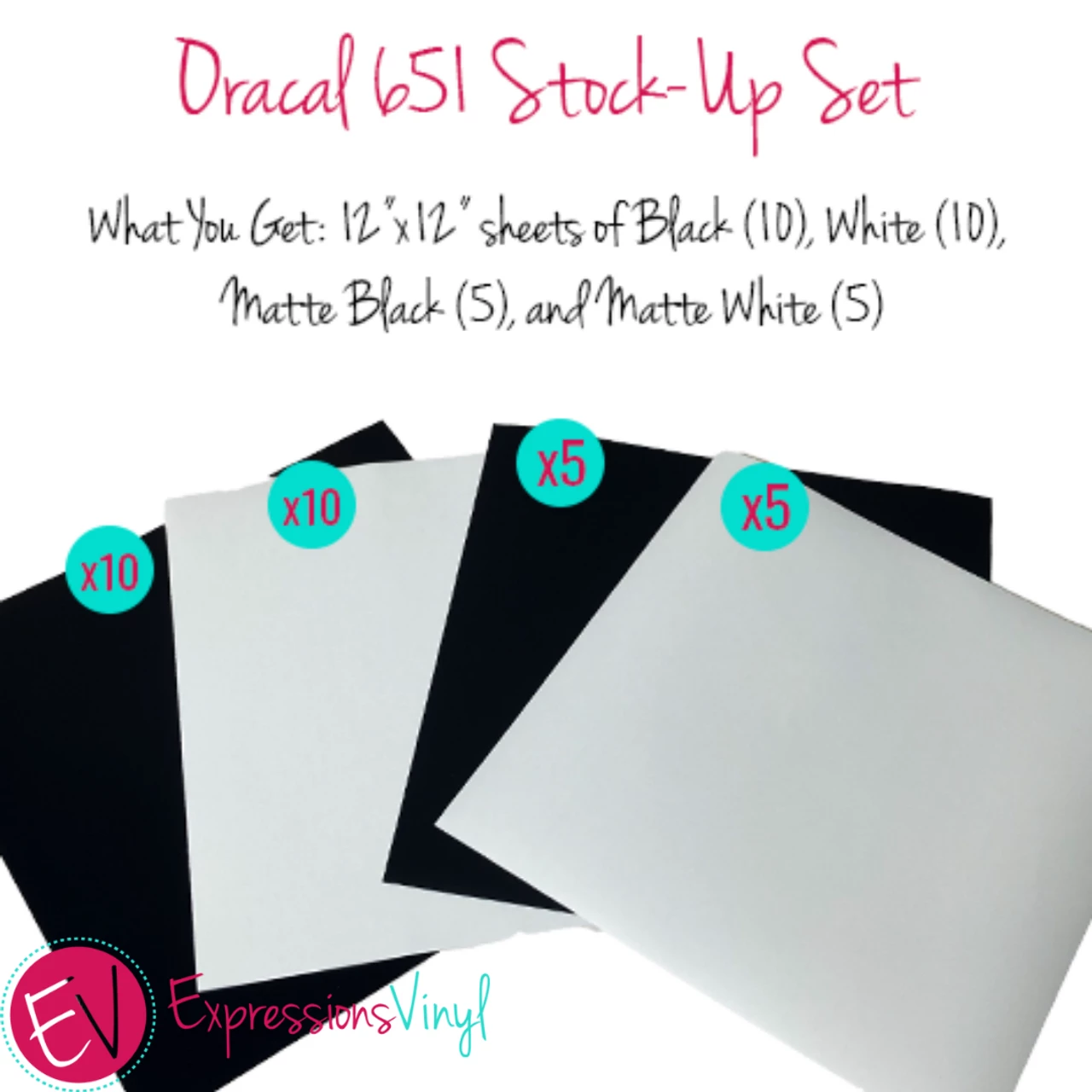 Oracal 651 "Stock Up" Set (Includes 30 12" Sheets!) 3 Oracal 651 "Stock Up" Set (Includes 30 12" Sheets!)