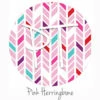 12"x12" Patterned Heat Transfer Vinyl - Pink Herringbone