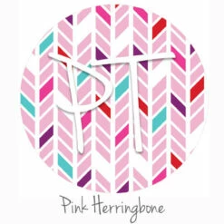 12"x12" Patterned Heat Transfer Vinyl - Pink Herringbone
