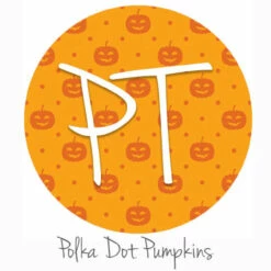 12"x12" Patterned Heat Transfer Vinyl - Polka Dot Pumpkins