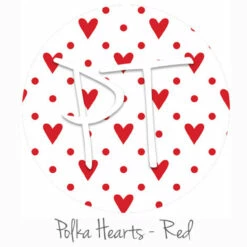 12"x12" Patterned Heat Transfer Vinyl - Polka Hearts - Red
