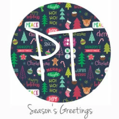 12"x12" Patterned Heat Transfer Vinyl - Season's Greetings