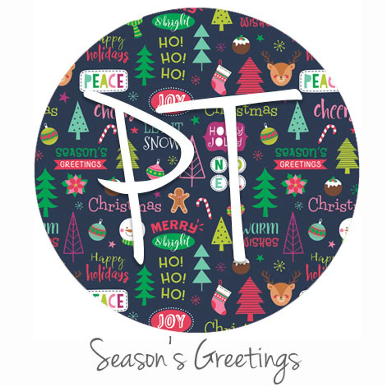12"x12" Patterned Heat Transfer Vinyl - Season's Greetings 3 12"x12" Patterned Heat Transfer Vinyl - Season's Greetings