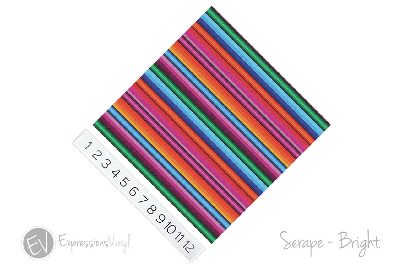12"x12" Patterned Heat Transfer Vinyl - Serape Blanket - Bright 4 12"x12" Patterned Heat Transfer Vinyl - Serape Blanket - Bright - Image 2