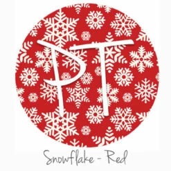 12"x12" Patterned Heat Transfer Vinyl - Snowflakes - Red