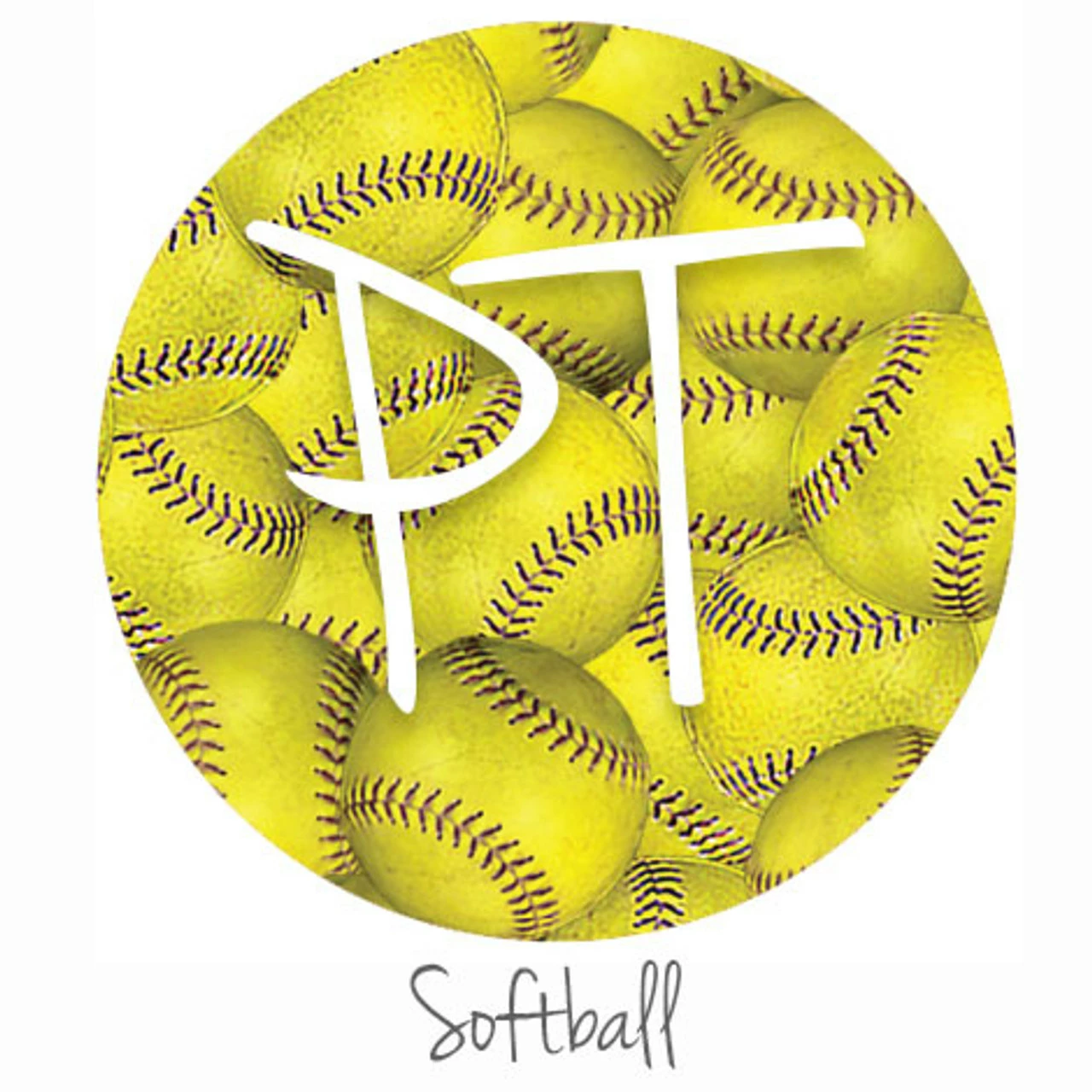 12"x12" Patterned Heat Transfer Vinyl - Softball 3 12"x12" Patterned Heat Transfer Vinyl - Softball