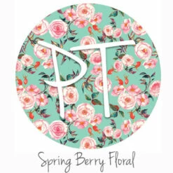 12"x12" Patterned Heat Transfer Vinyl - Spring Berry Floral