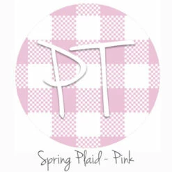 12"x12" Patterned Heat Transfer Vinyl - Spring Plaid - Pink
