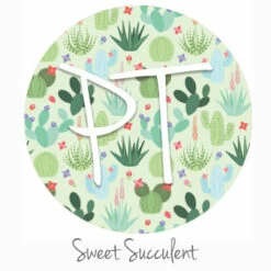12"x12" Patterned Heat Transfer Vinyl - Sweet Succulent