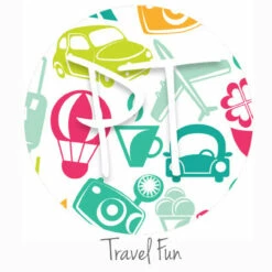 12"x12" Patterned Heat Transfer Vinyl - Travel Fun