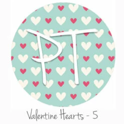 12"x12" Patterned Heat Transfer Vinyl - Valentine's Hearts 5