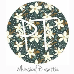 12"x12" Patterned Heat Transfer Vinyl - Whimsical Poinsettia