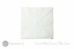 16" White Canvas Pillow Cover - 2pk.