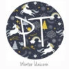 12"x12" Patterned Heat Transfer Vinyl - Winter Unicorn -EXPRESSIONS VINYL Sales WinterUnicorn 15142.1572474611